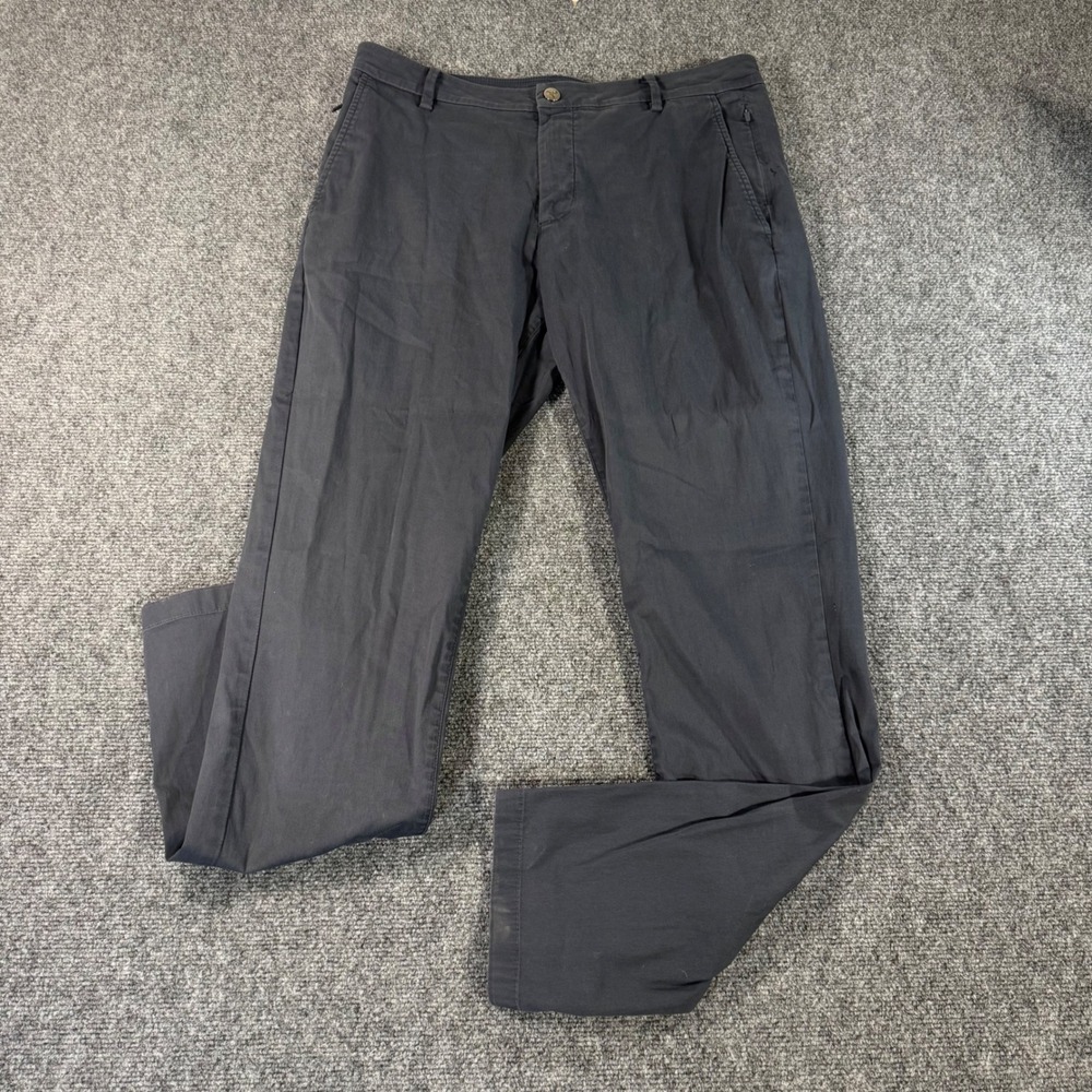 Birddogs Boom Mens Charcoal Grey Lined Performance Chino Pants 34x32 Stretch